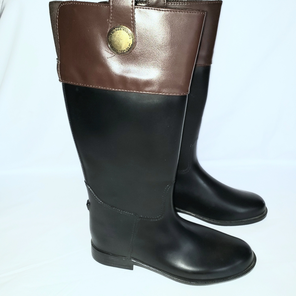 Banana republic black & brown riding boots 6